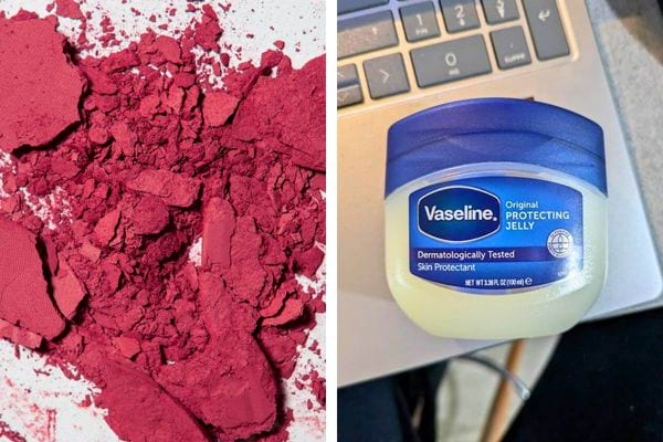 Poudre rose et pot de vaseline protectrice.