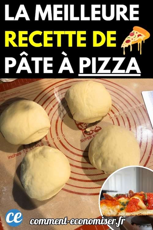 Quatre boules de pâte à pizza faites maison.