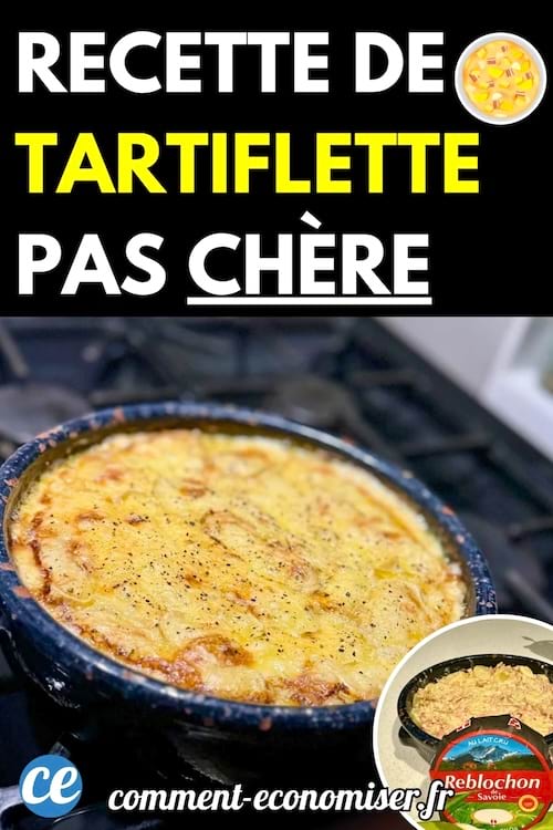 Un plat de tartiflette gratinée sorti du four, dans un plat rond en céramique.