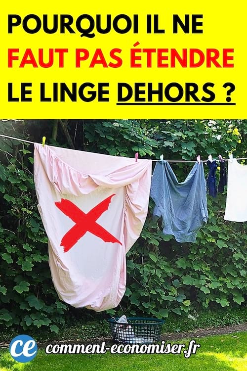 Du linge qui est étendu dehors sur une corde à linge