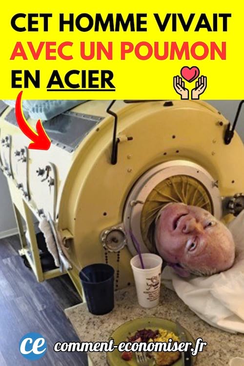 Un homme qui vivait dans un poumon d'acier à cause la polio
