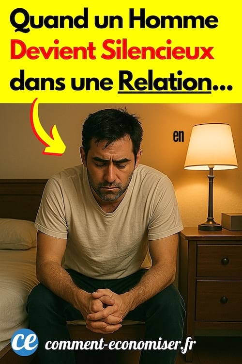 un homme silencieux dans sa chambre qui est dans une relation