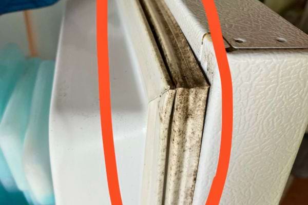 Joint de frigo sale et abîmé