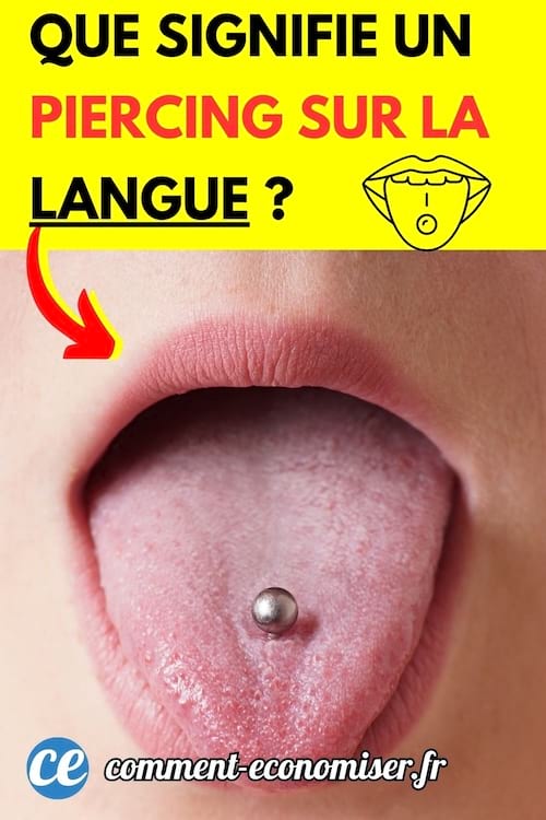 une langue avec un piercing