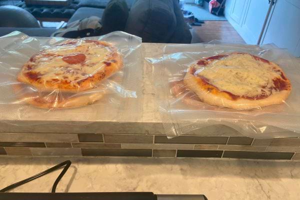 Pizzas emballées sous vide.