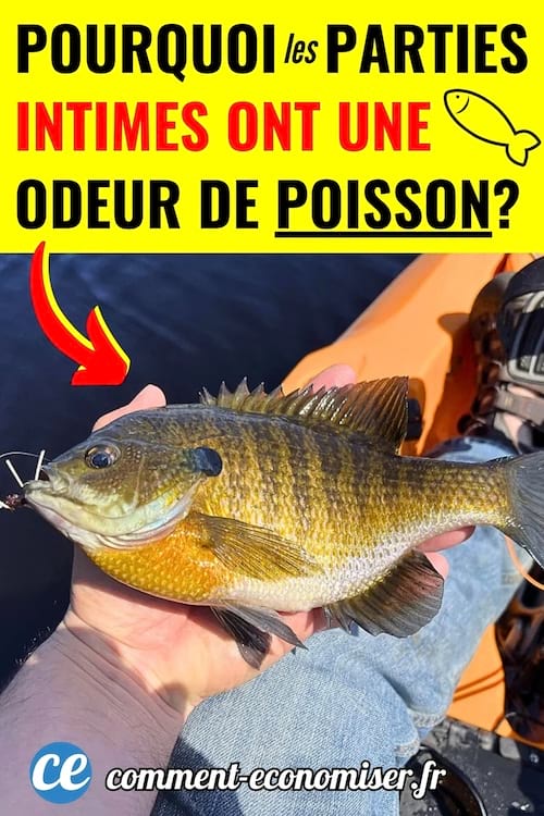 Un poisson entre les jambes d'un homme avec une odeur
