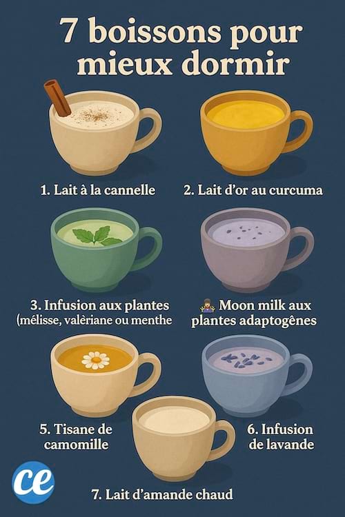 7 boissons pour s'endormir le soir plus vite
