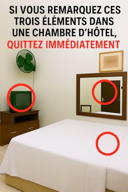 Des choses suspectes dans une chambre d'hôtel.