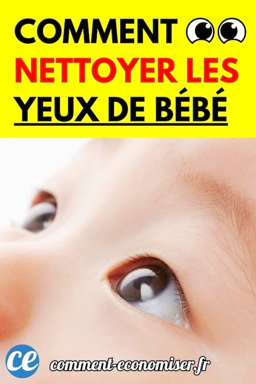 Les yeux d’un bébé vus de très près, brillants et ouverts, sur un fond blanc doux et lumineux.