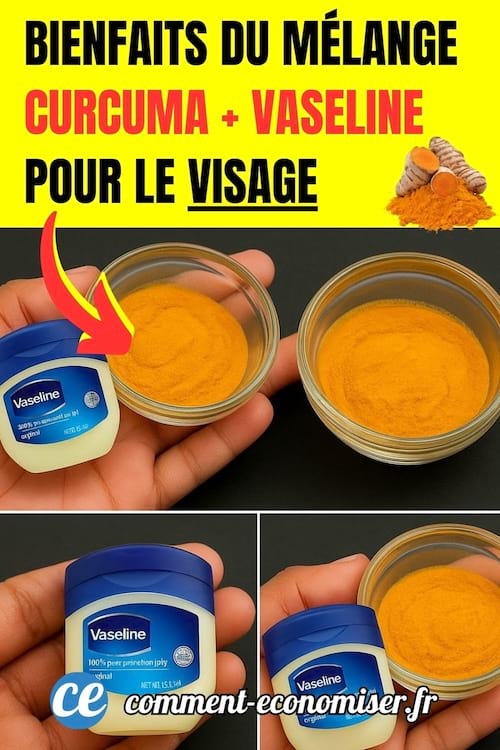 Un mélange de curcuma et de vaseline pour faire un masque maison