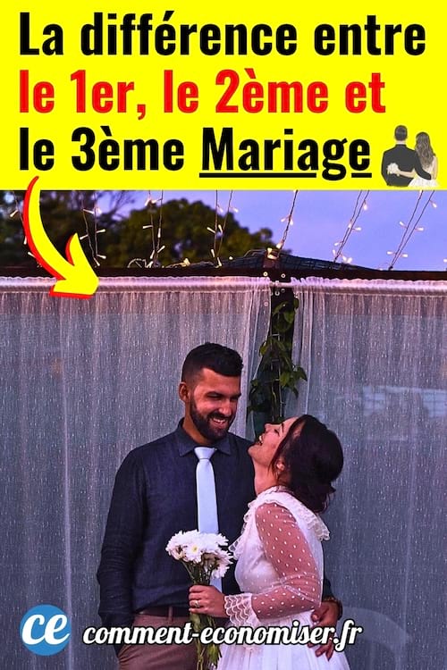 Un homme et une femme qui font un deuxième mariage