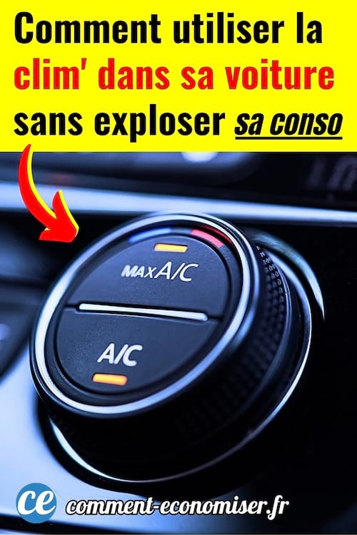 Un bouton pour allumer la climatisation dans la voiture