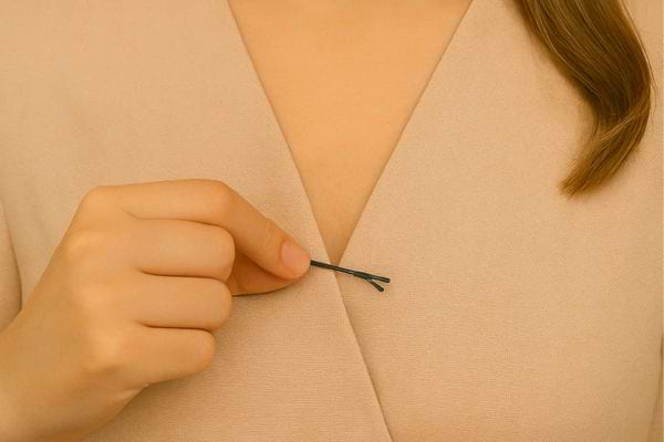 Épingle utilisée pour fermer un décolleté.