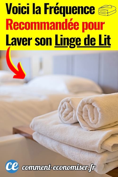 Du linge de lit qui a été lavé à la bonne fréquence