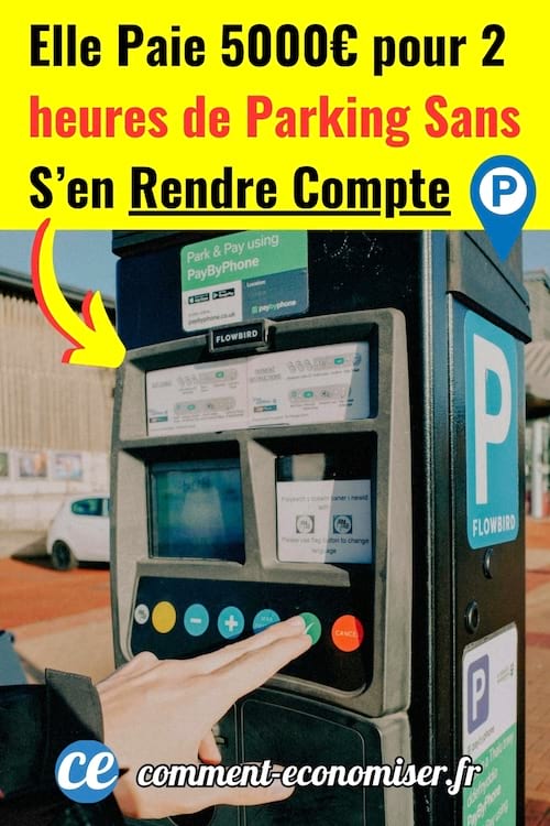 Une femme qui paie 5000 euros pour un stationnement de parking
