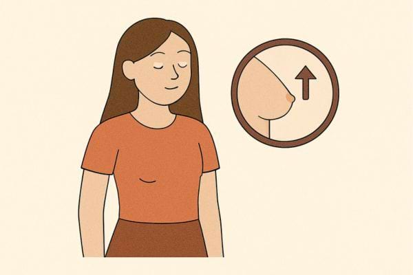 Illustration montrant un sein visiblement remonté.