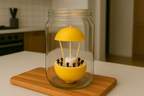 On met le tout dans un bocal en verre.