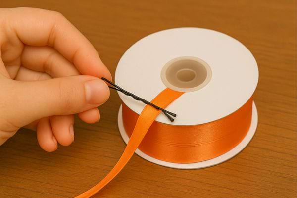 Épingle utilisée pour guider un ruban.