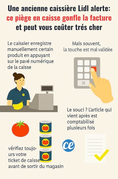 Une ancienne caissière de Lidl explique une arnaque dans le supermarché