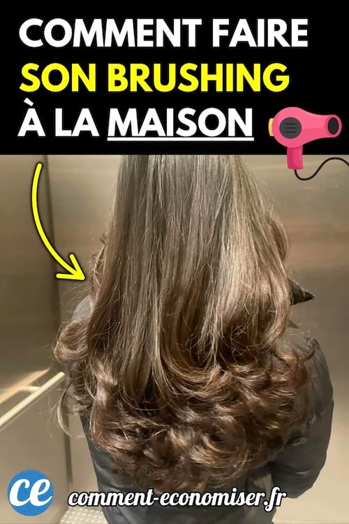 Une femme aux cheveux longs, lisses et brillants, vue de dos dans un ascenseur en métal.