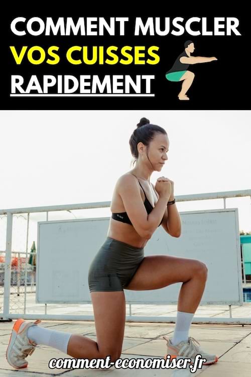 Femme en tenue de sport effectuant un exercice de fente en extérieur.