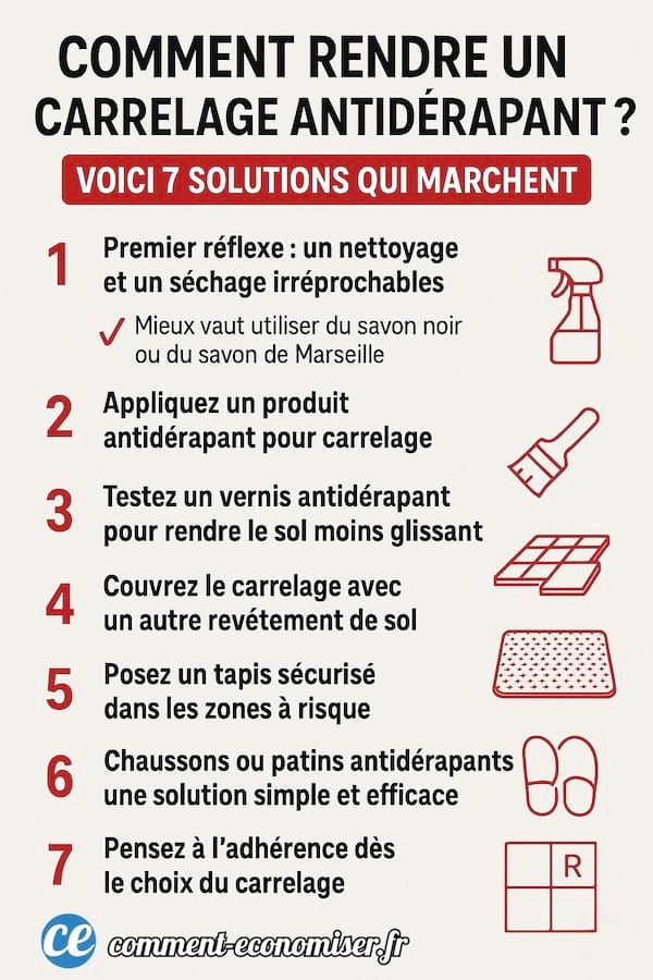 Les 7 astuces pour rendre un carrelage antidérapant