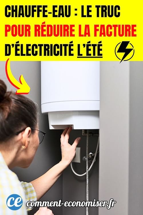 une femme effectue des réglages pour réduire la consommation d'électricité du chauffe eau et faire des économies