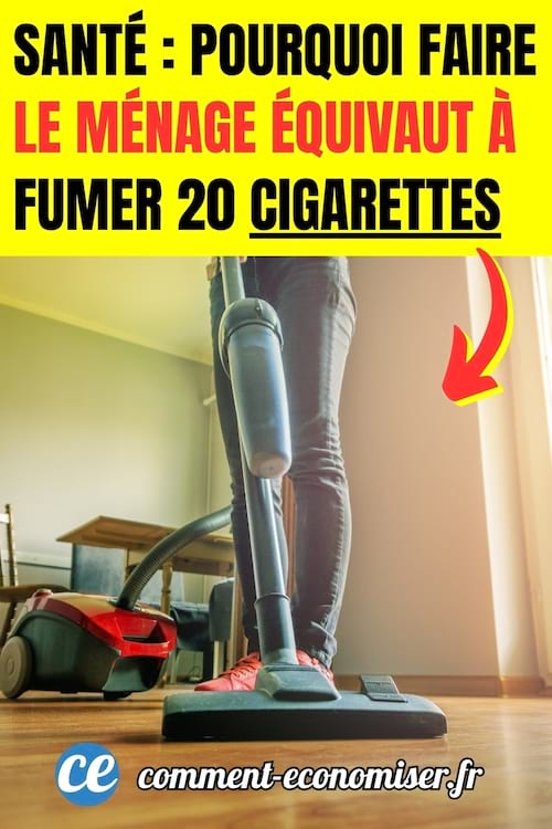 Une femme qui passe l'aspirateur dans la maison