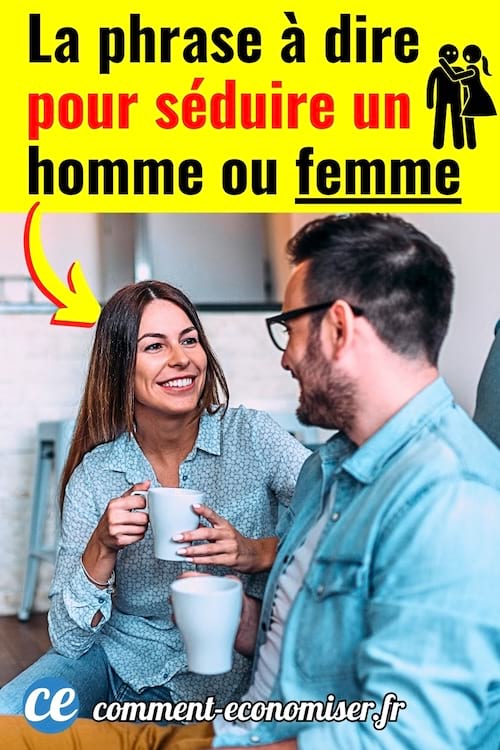 Un homme qui dit une phrase à une femme qui l'a séduit