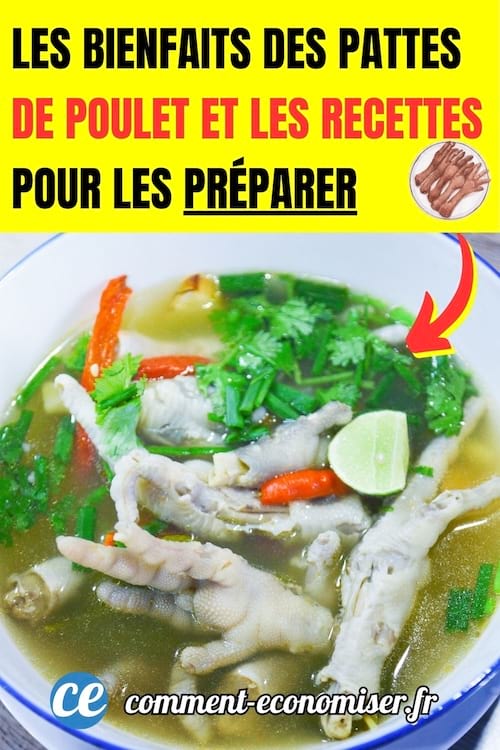 Un bouillon de pattes de poulet