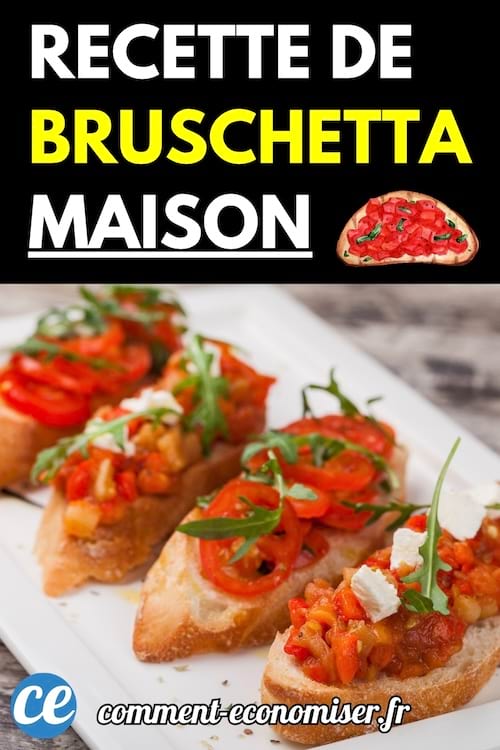 Des tranches de pain grillé garnies de tomates, basilic et fromage frais, joliment disposées sur une assiette blanche.