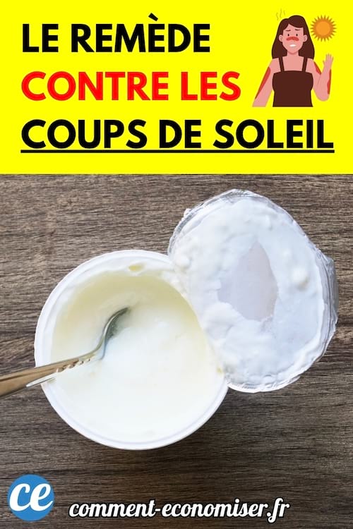 Un pot de yaourt ouvert avec une cuillère, contenant une substance blanche onctueuse.