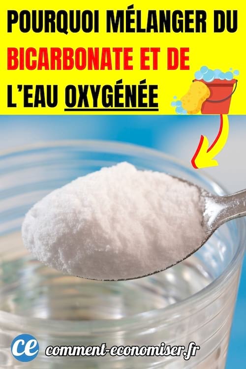 un mélange de bicarbonate et d'eau oxygénée pour le ménage