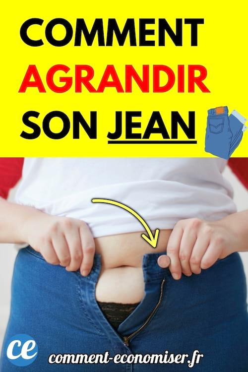 Une personne portant un jean trop serré tente de fermer le bouton de son pantalon.