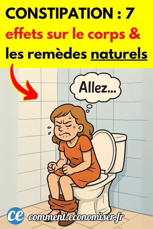 Une femme qui essaie de faire caca mais qui est constipé sur les WC