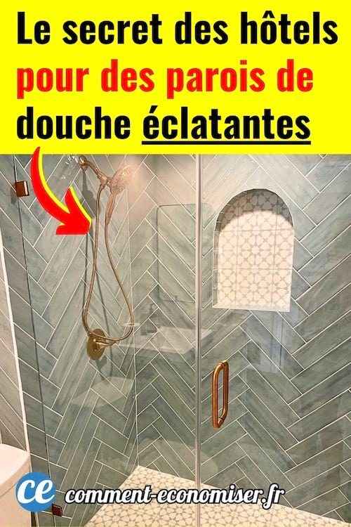 Des parois de douche éclatantes qui sont super bien nettoyées