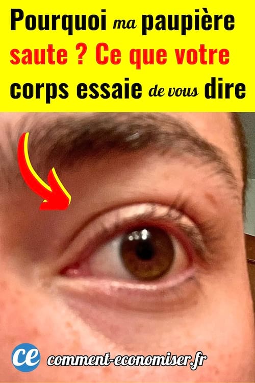 Un oeil d'une femme avec une paupière qui saute et tremble