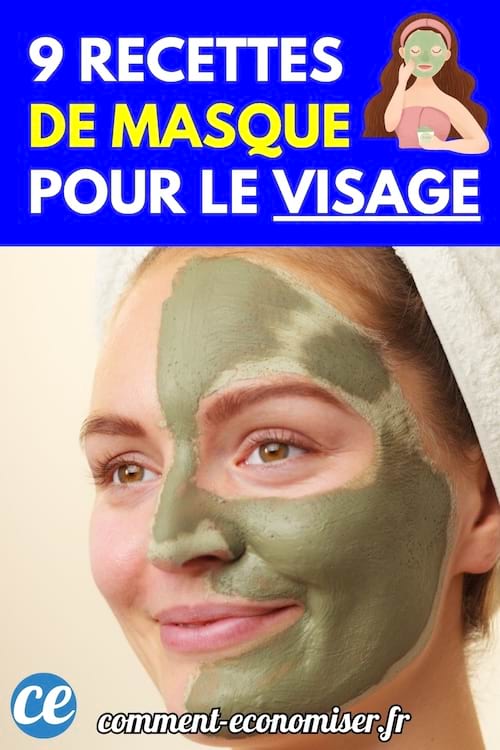 Une femme souriante avec un masque vert sur le visage et une serviette blanche autour de la tête.