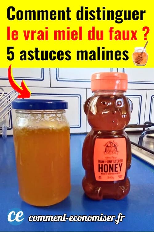 Du vrai et du faux miel à côté pour les distinguer