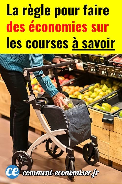 une personne qui fait des économies en faisant les courses