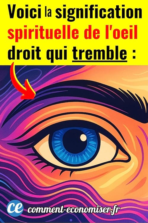 Un oeil droit qui tremble avec la signification spirituelle