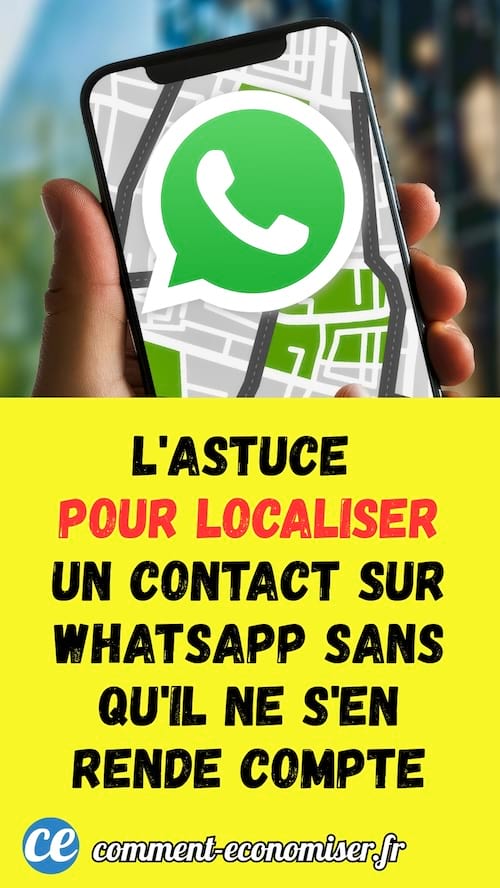 Un iphone avec la localisation sur WhatsApp