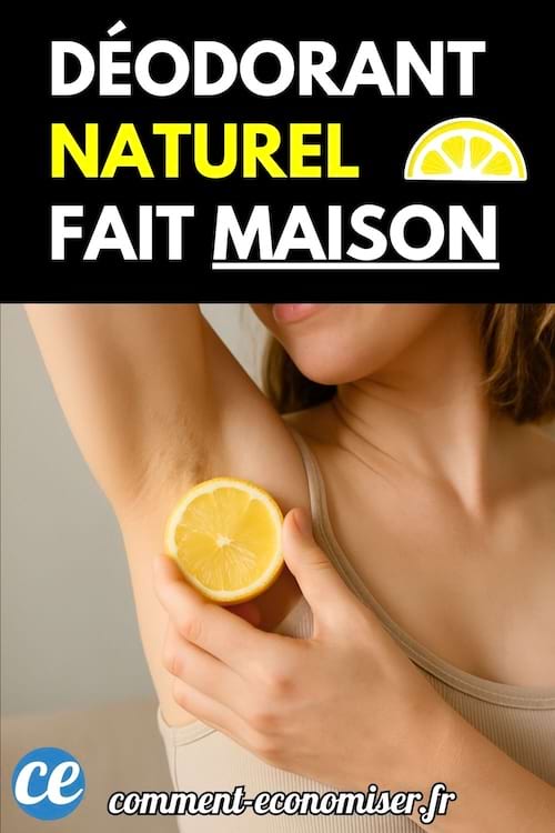 Une femme applique un demi-citron sous son aisselle.