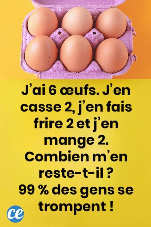 La devinette sur les oeufs