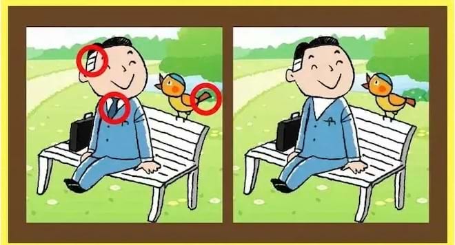 les réponses du jeu des différences