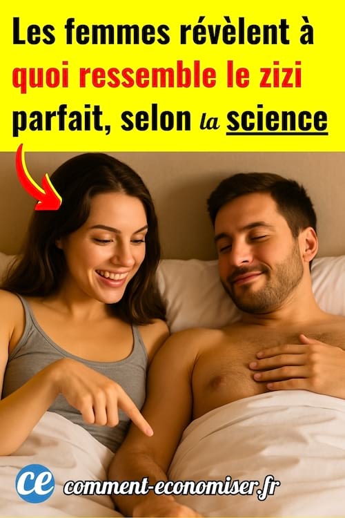 Une femme qui pointe vers le pénis d'un homme dans le lit