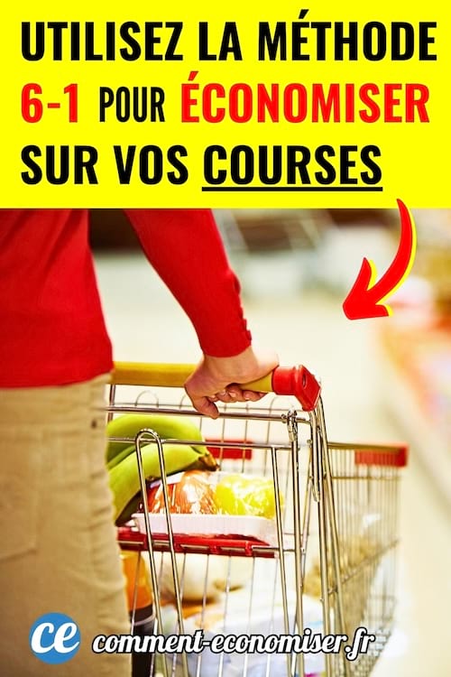 Une personne qui fait les courses avec la mtéhode 6-1