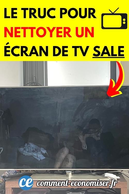 un écran de télé très sale