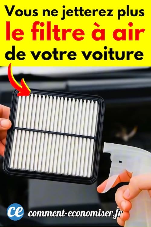 Un spray qui nettoie un filtre à air de voiture