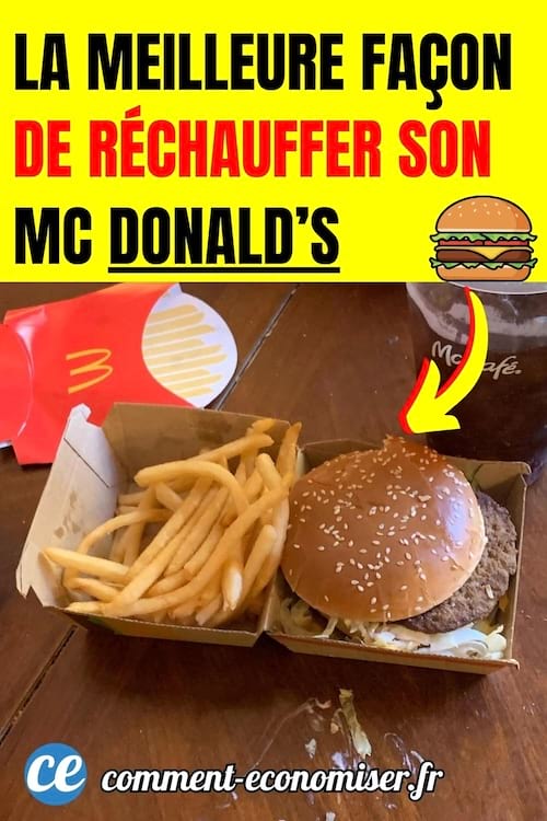 un menu mc do sur une table